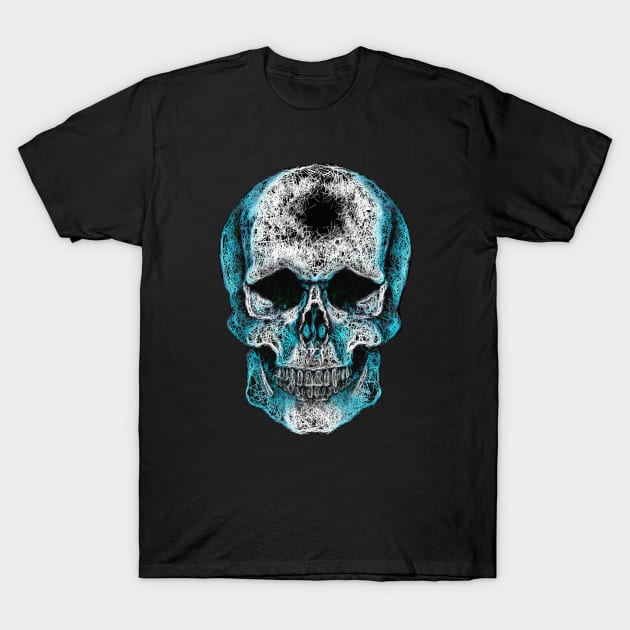 Sugar skull, Skull art Blue mask skull T-Shirt by Collagedream